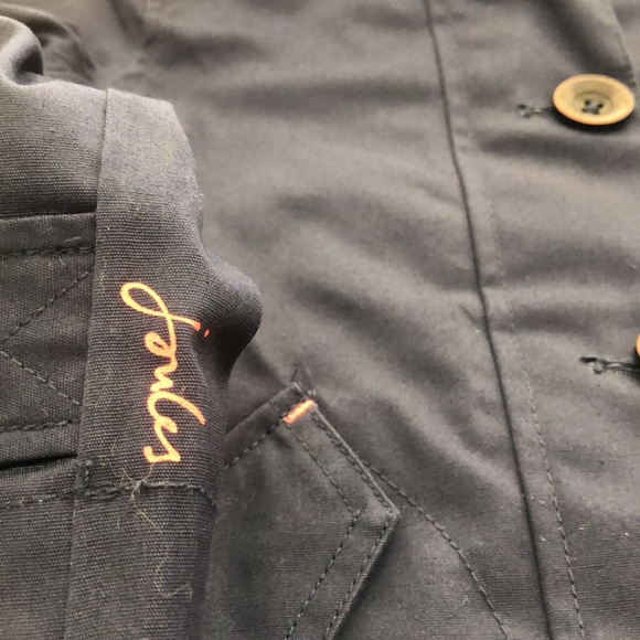 Joules Girl’s Navy Jacket With Hood, Size 3 Yr - Picture 6 of 11